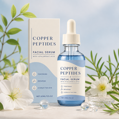 Copper Peptides & Hyaluronic Acid – Hydrating Serum for Smoother-Looking Skin