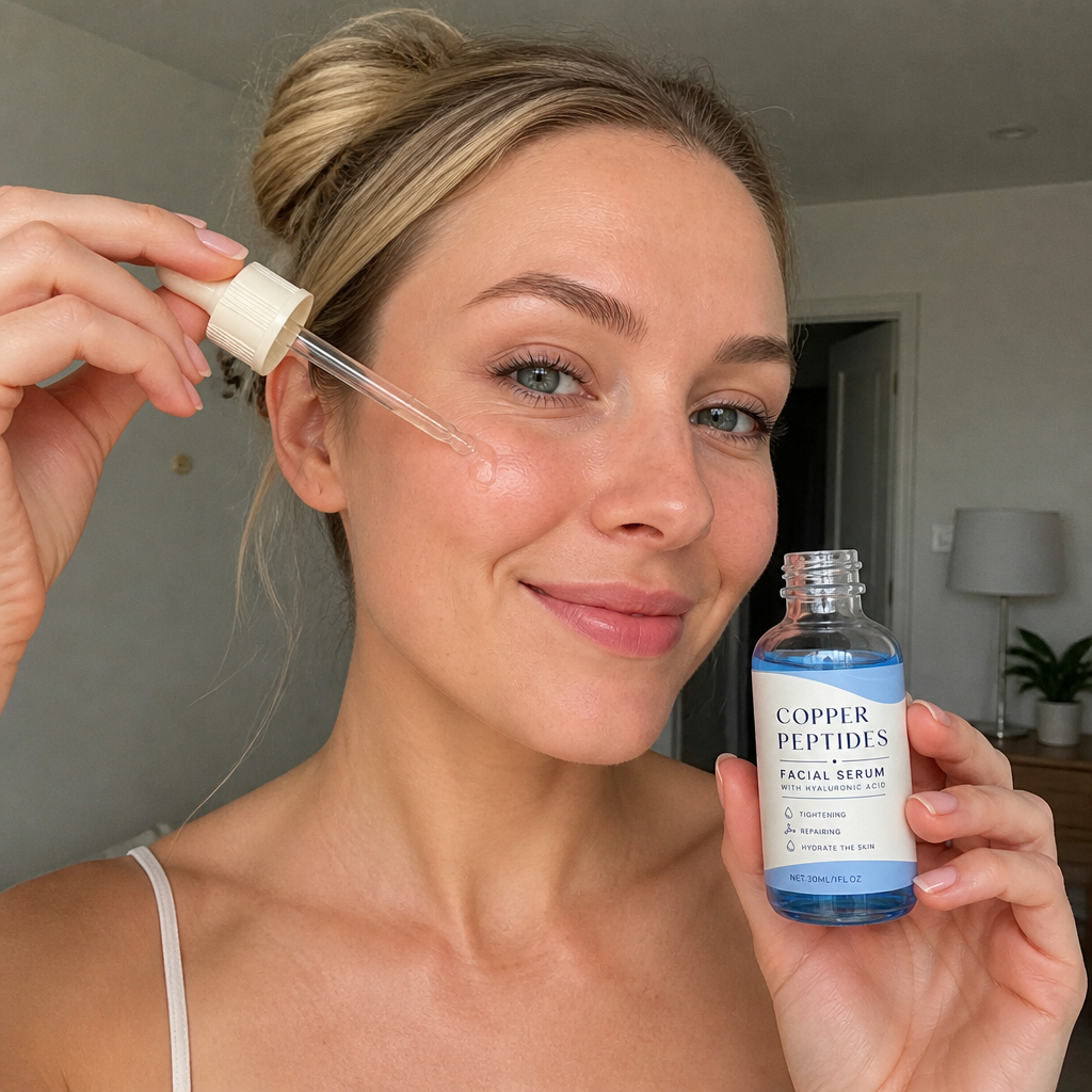 Copper Peptides & Hyaluronic Acid – Hydrating Serum for Smoother-Looking Skin