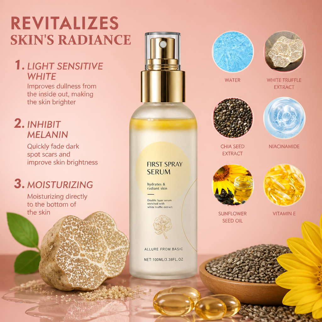 Hydrating Dual-Layer Spray Serum for Radiant, Smooth-Looking Skin
