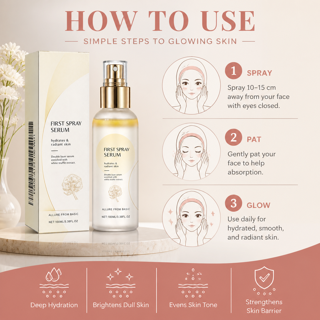 Hydrating Dual-Layer Spray Serum for Radiant, Smooth-Looking Skin