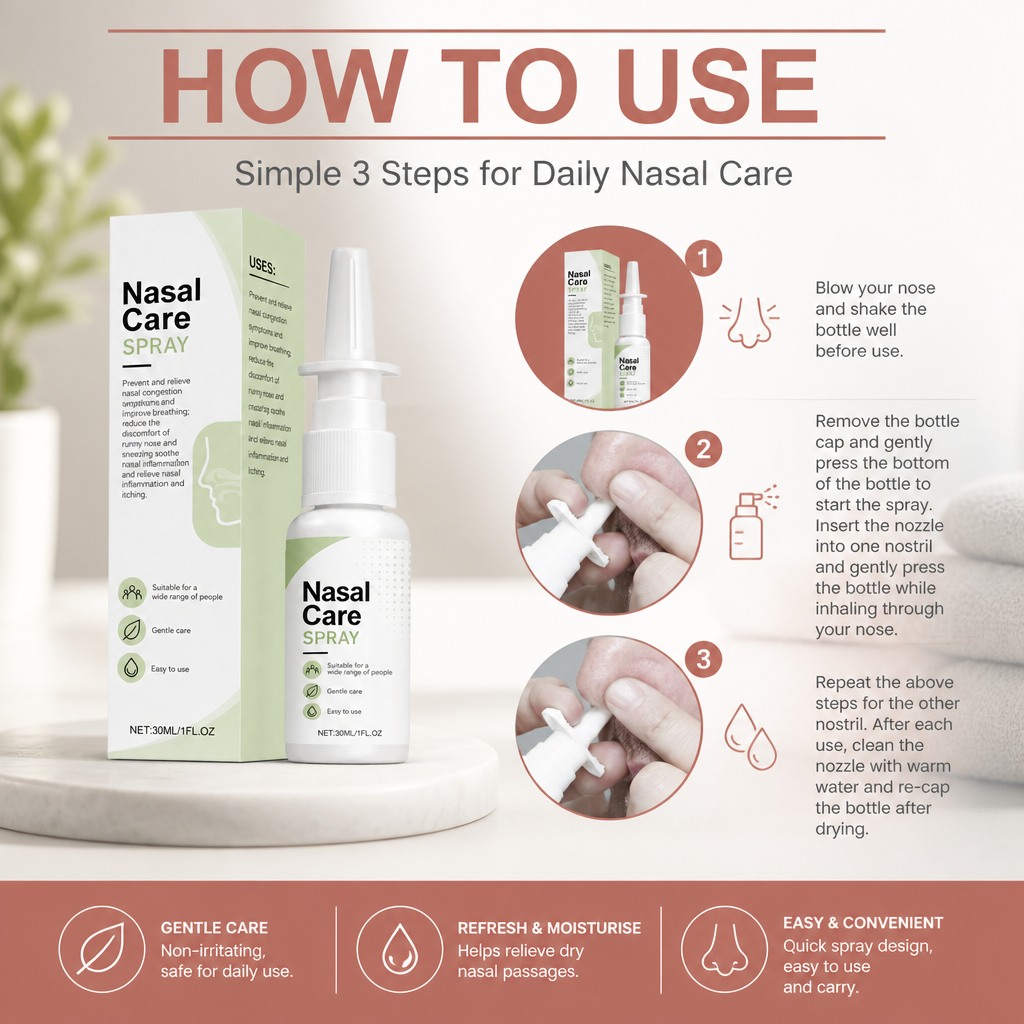 Gentle Nasal Care Spray – Refreshes and Moisturises Dry Nasal Passages
