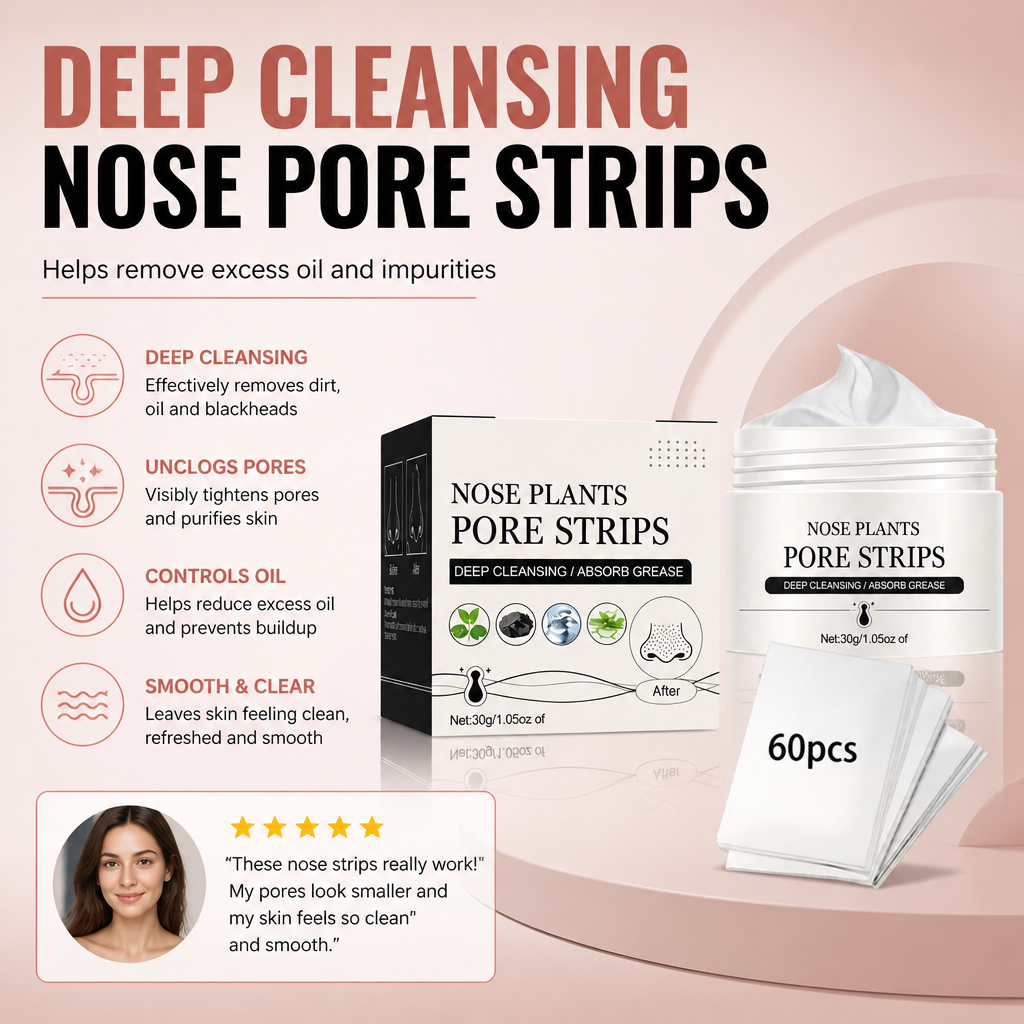 Deep Cleansing Nose Pore Strips – Helps Remove Excess Oil and Impurities