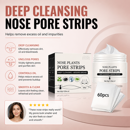 Deep Cleansing Nose Pore Strips – Helps Remove Excess Oil and Impurities