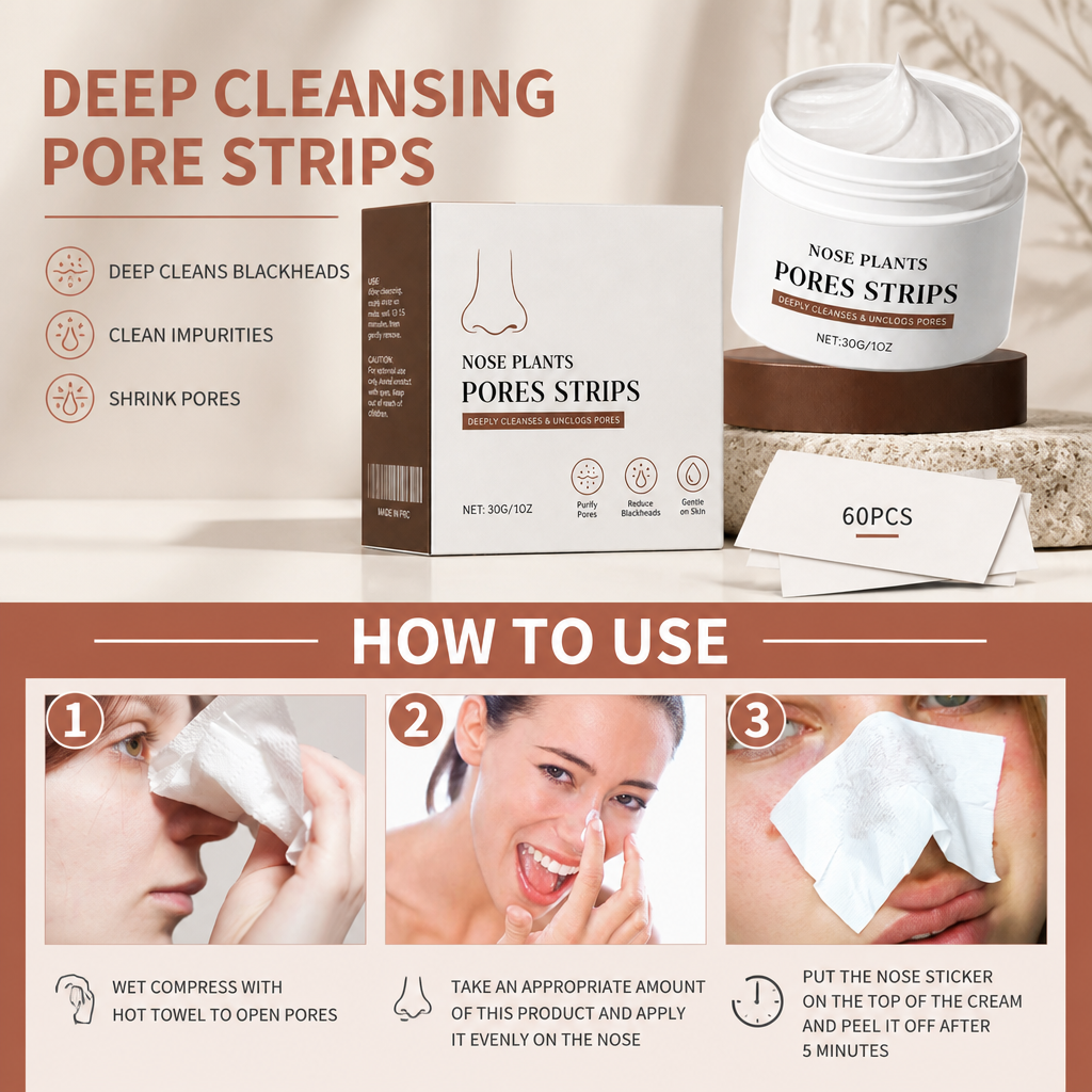 Deep Cleansing Pore Strips – Helps Unclog Pores and Reduce Blackheads