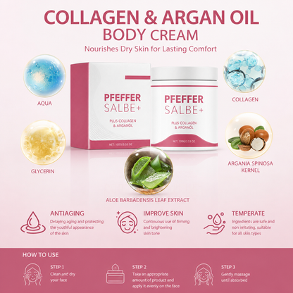 Collagen & Argan Oil Body Cream – Nourishes Dry Skin for Lasting Comfort