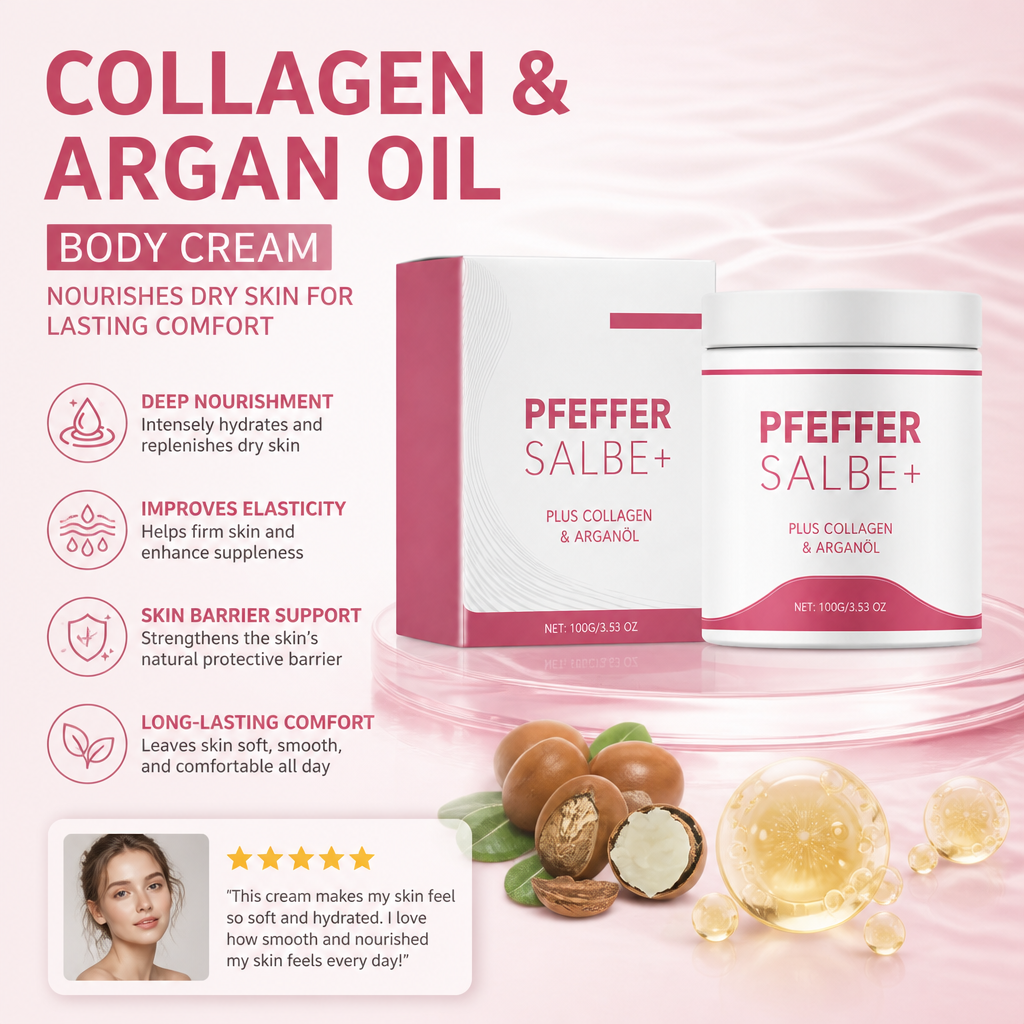 Collagen & Argan Oil Body Cream – Nourishes Dry Skin for Lasting Comfort