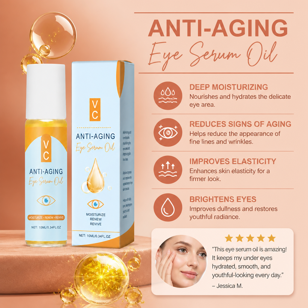 Cross-border TK best-selling moisturizing eye serum oil, gentle nourishing and hydrating eye care essence.