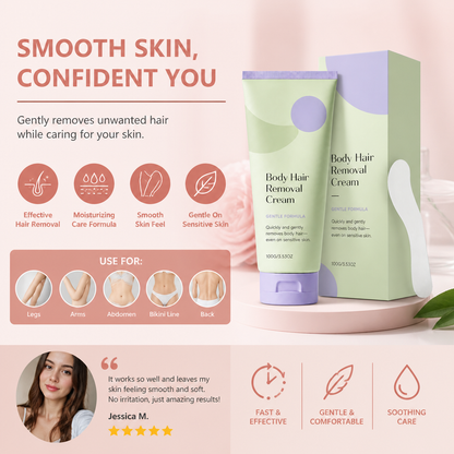 Smooth Skin Hair Removal Cream with Moisturizing Care Formula