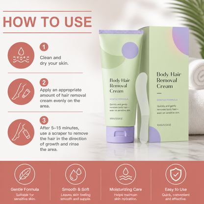 Smooth Skin Hair Removal Cream with Moisturizing Care Formula