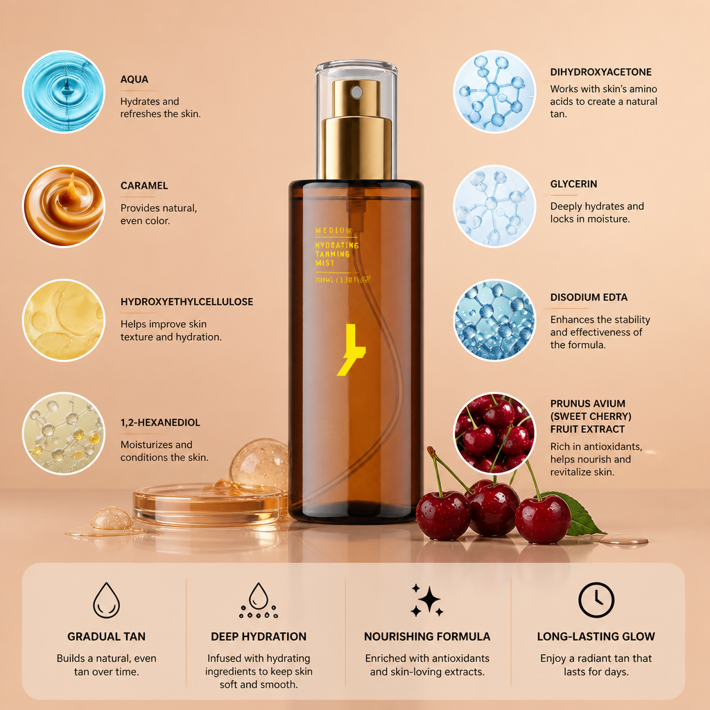 Gradual Self Tanning Mist – Hydrating Formula For A Natural Glow