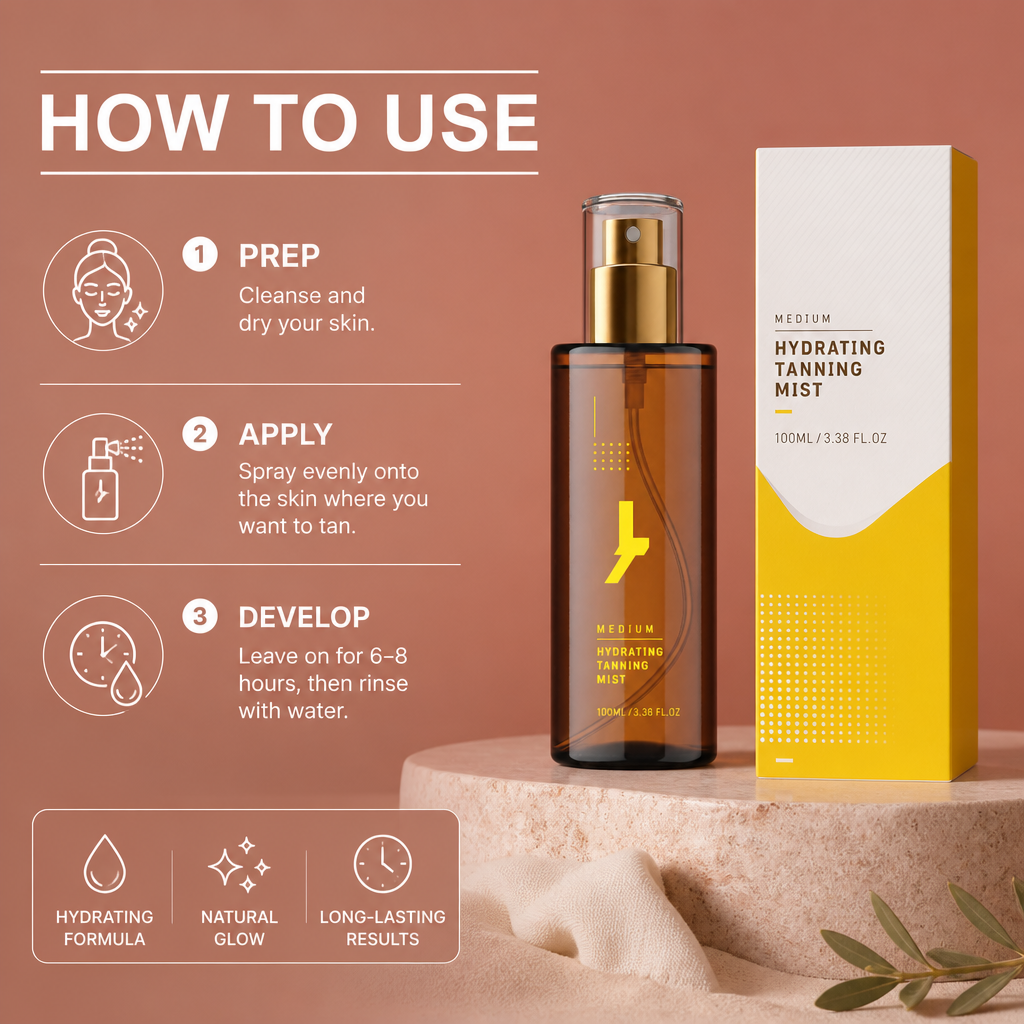 Gradual Self Tanning Mist – Hydrating Formula For A Natural Glow