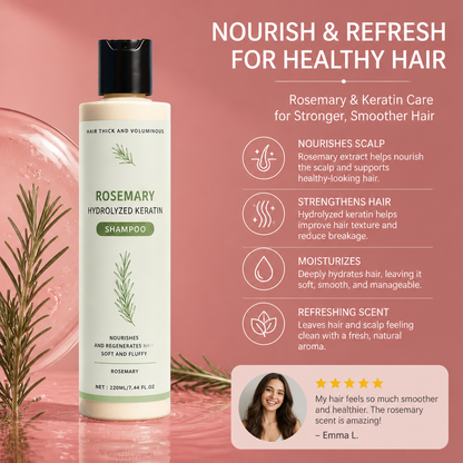 Rosemary Scalp Care Shampoo – Refreshing Formula For Smooth, Healthy-Looking Hair