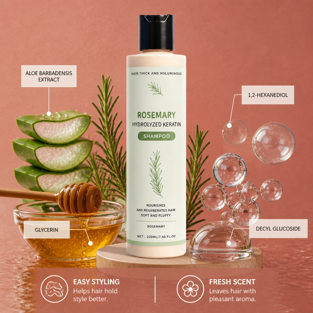 Rosemary Scalp Care Shampoo – Refreshing Formula For Smooth, Healthy-Looking Hair