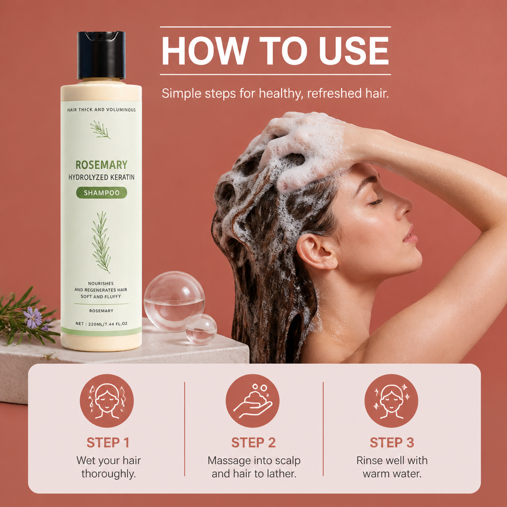 Rosemary Scalp Care Shampoo – Refreshing Formula For Smooth, Healthy-Looking Hair