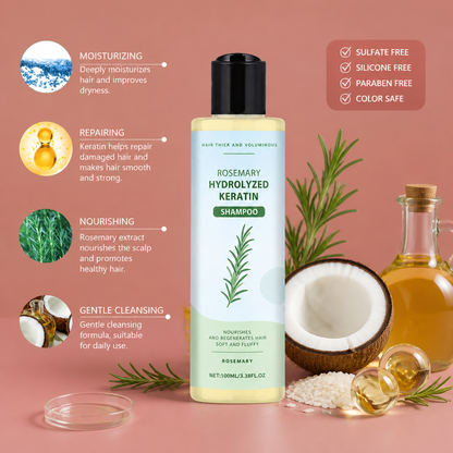 Rosemary Keratin Repair Shampoo – Moisturizing Formula For Smooth Hair