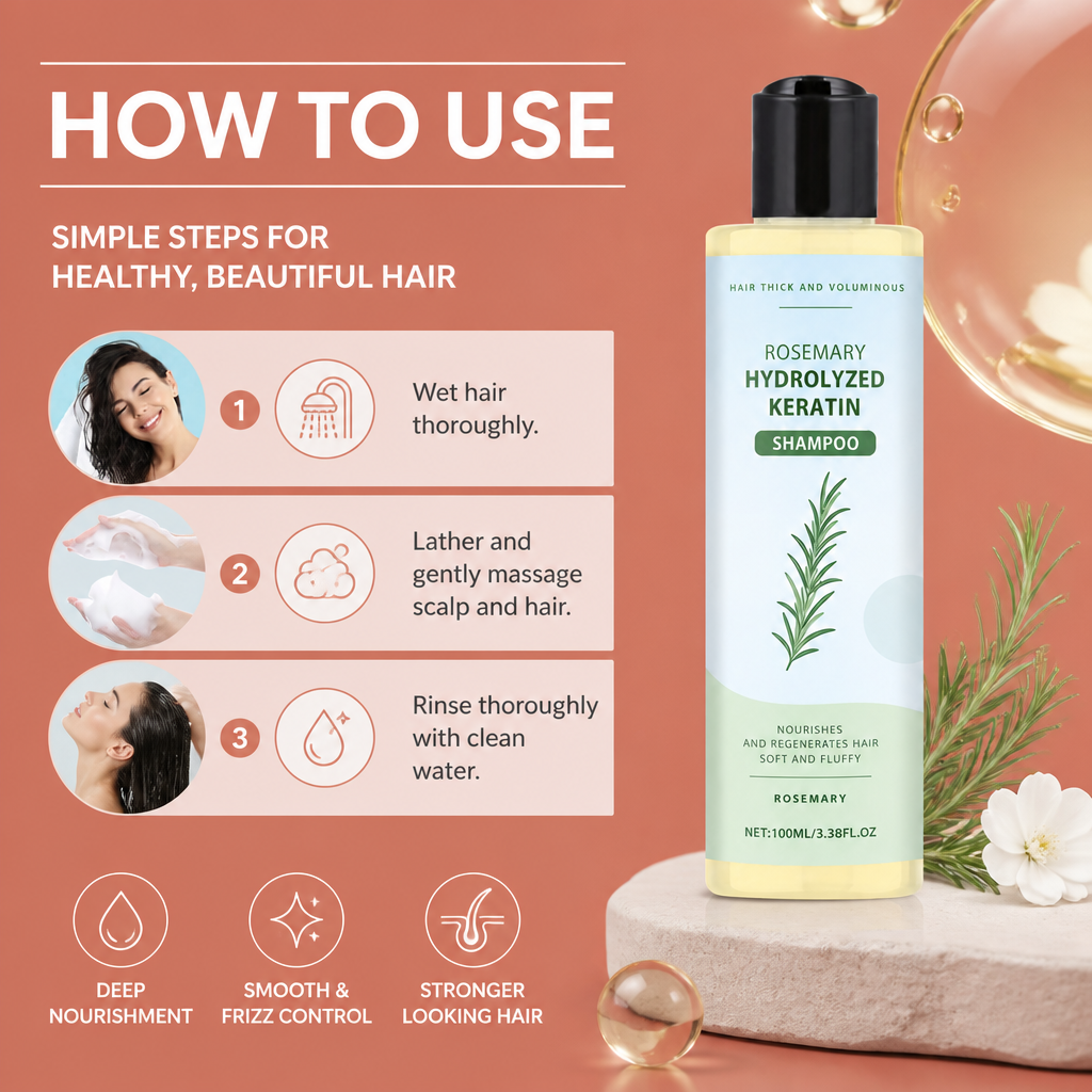 Rosemary Keratin Repair Shampoo – Moisturizing Formula For Smooth Hair