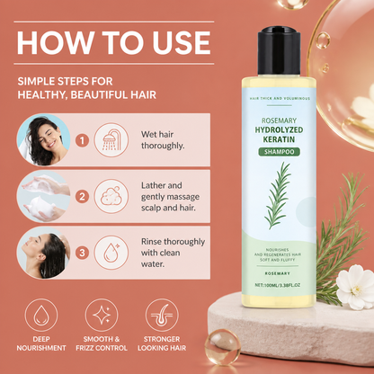 Rosemary Keratin Repair Shampoo – Moisturizing Formula For Smooth Hair