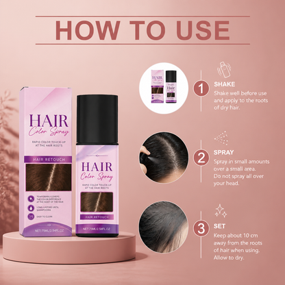 Temporary Root Hair Color Spray – Quick Touch-Up For Even-Looking Hair