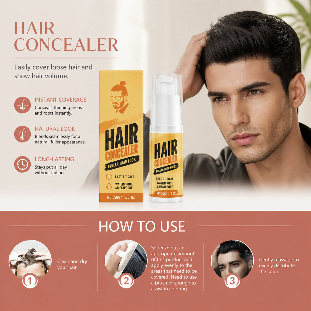 Hair Concealer Powder – Instant Root Coverage For Fuller-Looking Hair