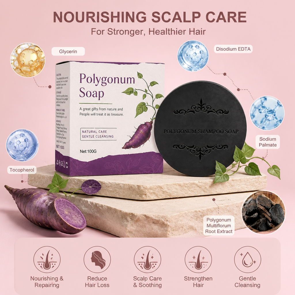 Polygonum Multiflorum Hair Care Shampoo Bar – Nourishing Scalp Care Formula