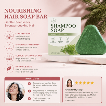 Nourishing Hair Soap Bar – Gentle Cleanse for Stronger-Looking Hair