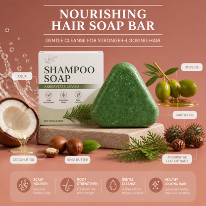 Nourishing Hair Soap Bar – Gentle Cleanse for Stronger-Looking Hair
