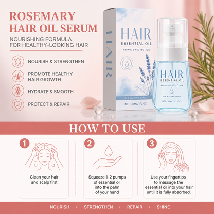 Rosemary Hair Oil Serum – Nourishing Formula for Healthy-Looking Hair
