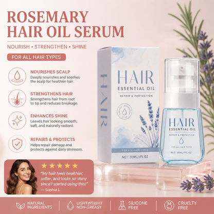 Rosemary Hair Oil Serum – Nourishing Formula for Healthy-Looking Hair