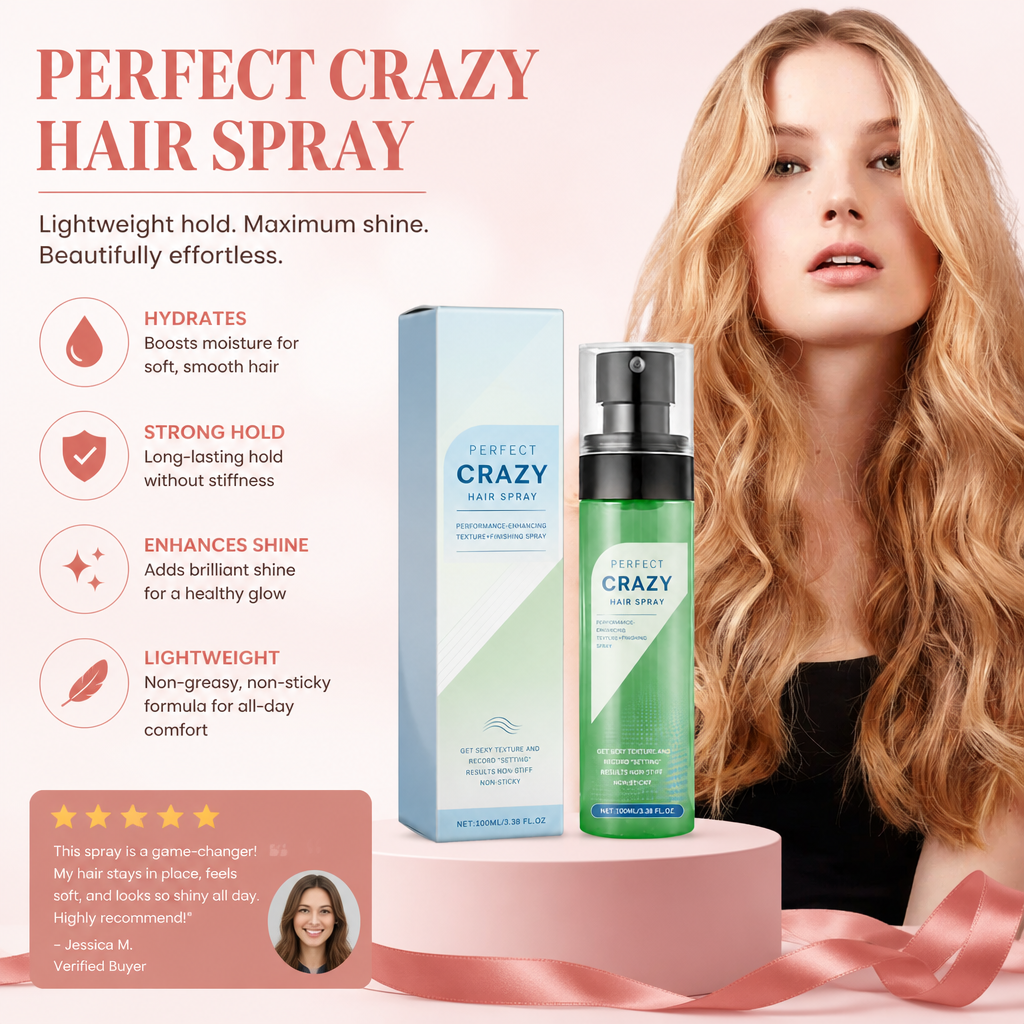 Hydrating Hair Styling Spray – Lightweight Formula for Smooth, Shiny Hair