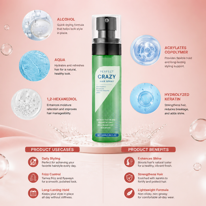 Hydrating Hair Styling Spray – Lightweight Formula for Smooth, Shiny Hair