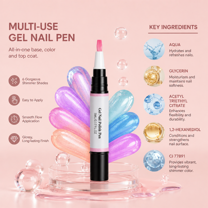 Multi-Use Gel Nail Pen – Easy Application For Glossy Nail Looks