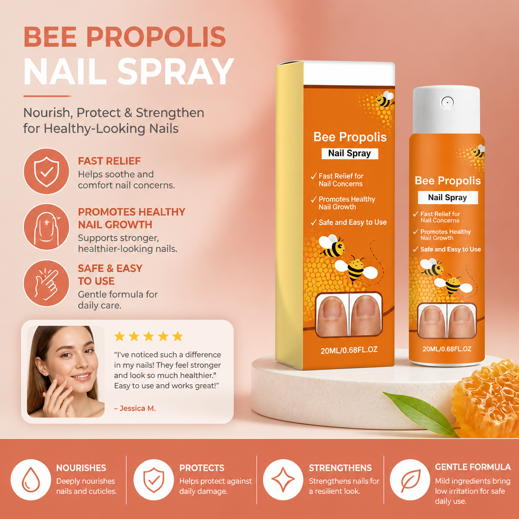 Bee Propolis Nail Care Spray – Nourishing Formula for Healthy-Looking Nails
