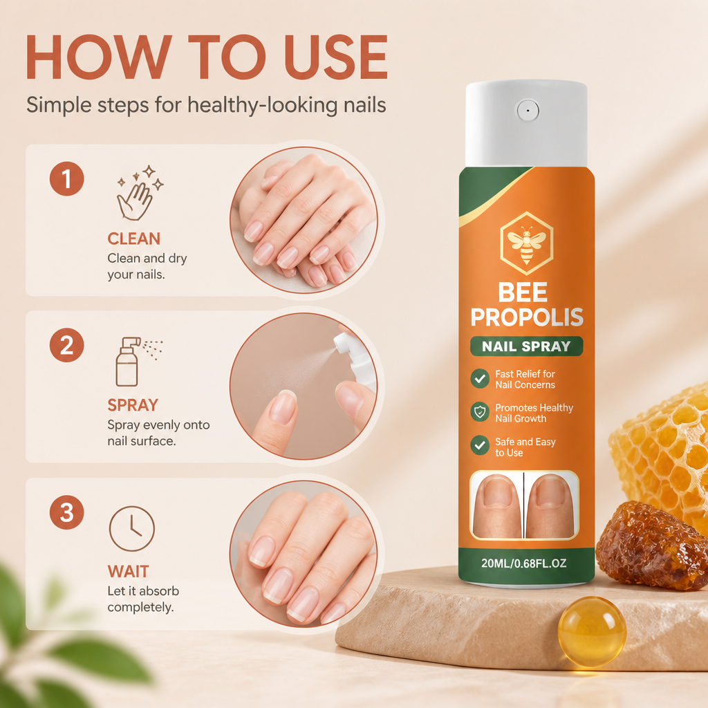 Bee Propolis Nail Care Spray – Nourishing Formula for Healthy-Looking Nails