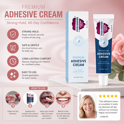 Premium Denture Adhesive Cream – Strong Hold For Comfortable Wear