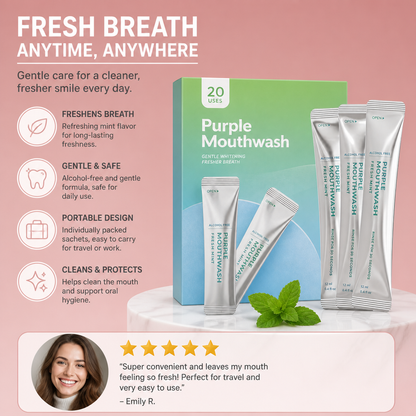 Portable Mint Mouthwash Sachets – Fresh Oral Care For Daily Use
