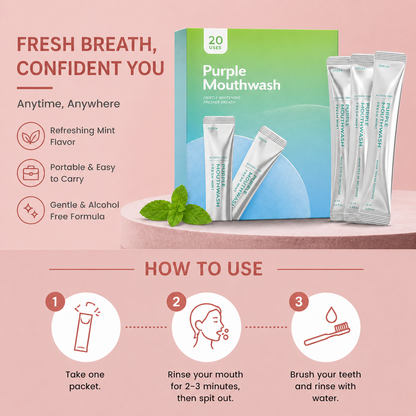 Portable Mint Mouthwash Sachets – Fresh Oral Care For Daily Use