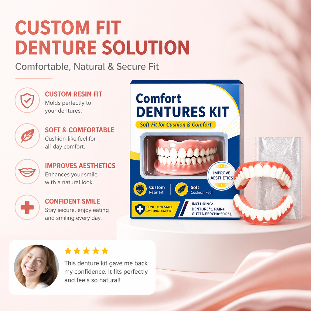 Custom Fit Denture Repair Gel – Comfortable Natural-Looking Denture Solution