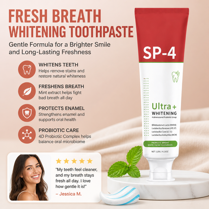 Fresh Breath Whitening Toothpaste – Gentle Stain Removal & Mint Care