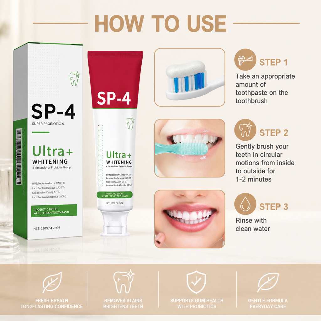 Fresh Breath Whitening Toothpaste – Gentle Stain Removal & Mint Care