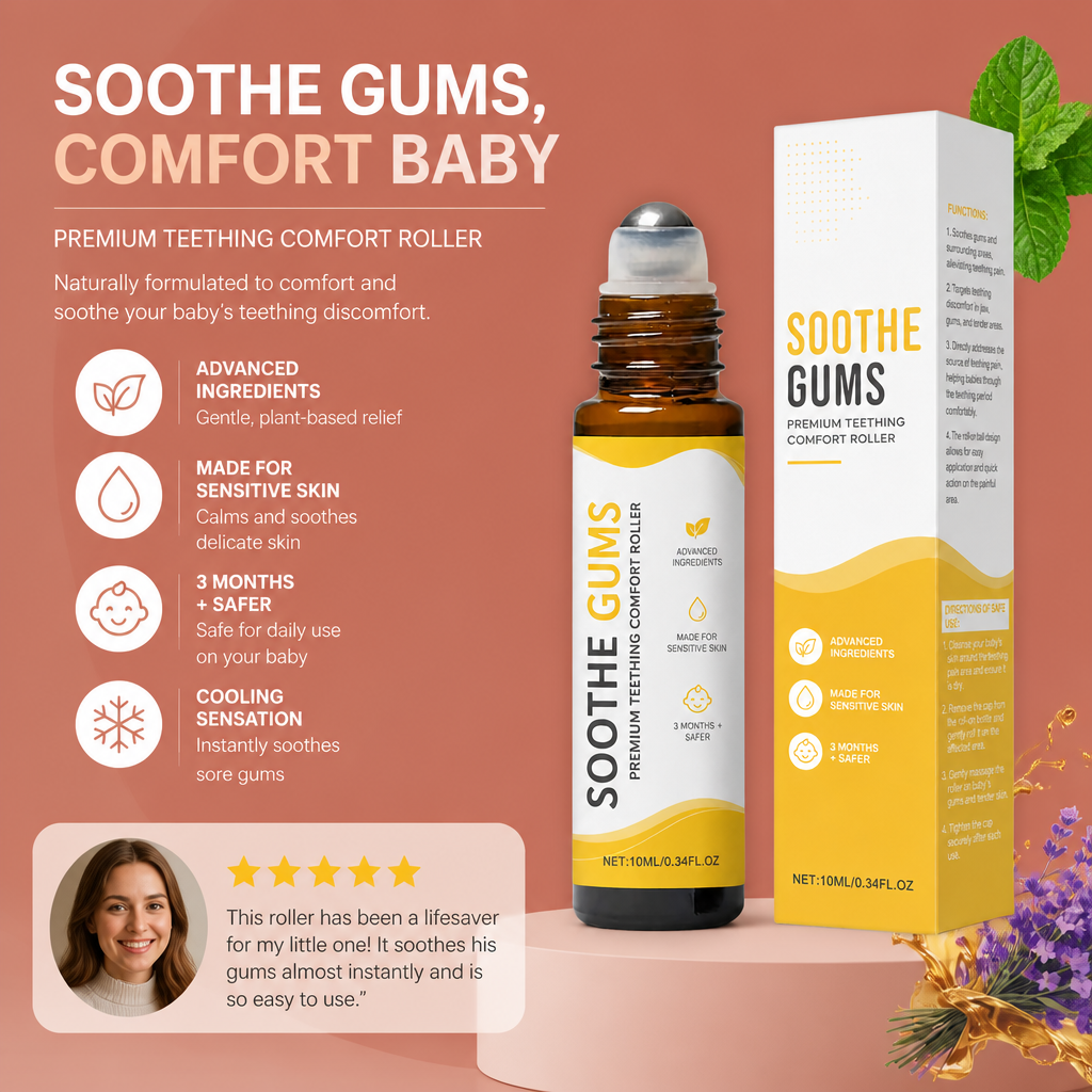 Teething Comfort Roller – Gentle Cooling Care for Baby’s Gums