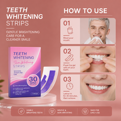 Teeth Whitening Strips – Gentle Brightening Care for a Cleaner Smile