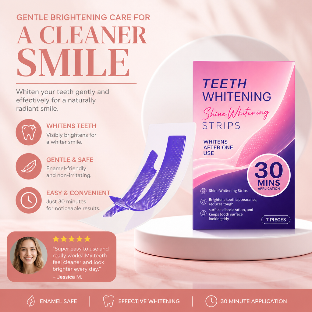 Teeth Whitening Strips – Gentle Brightening Care for a Cleaner Smile