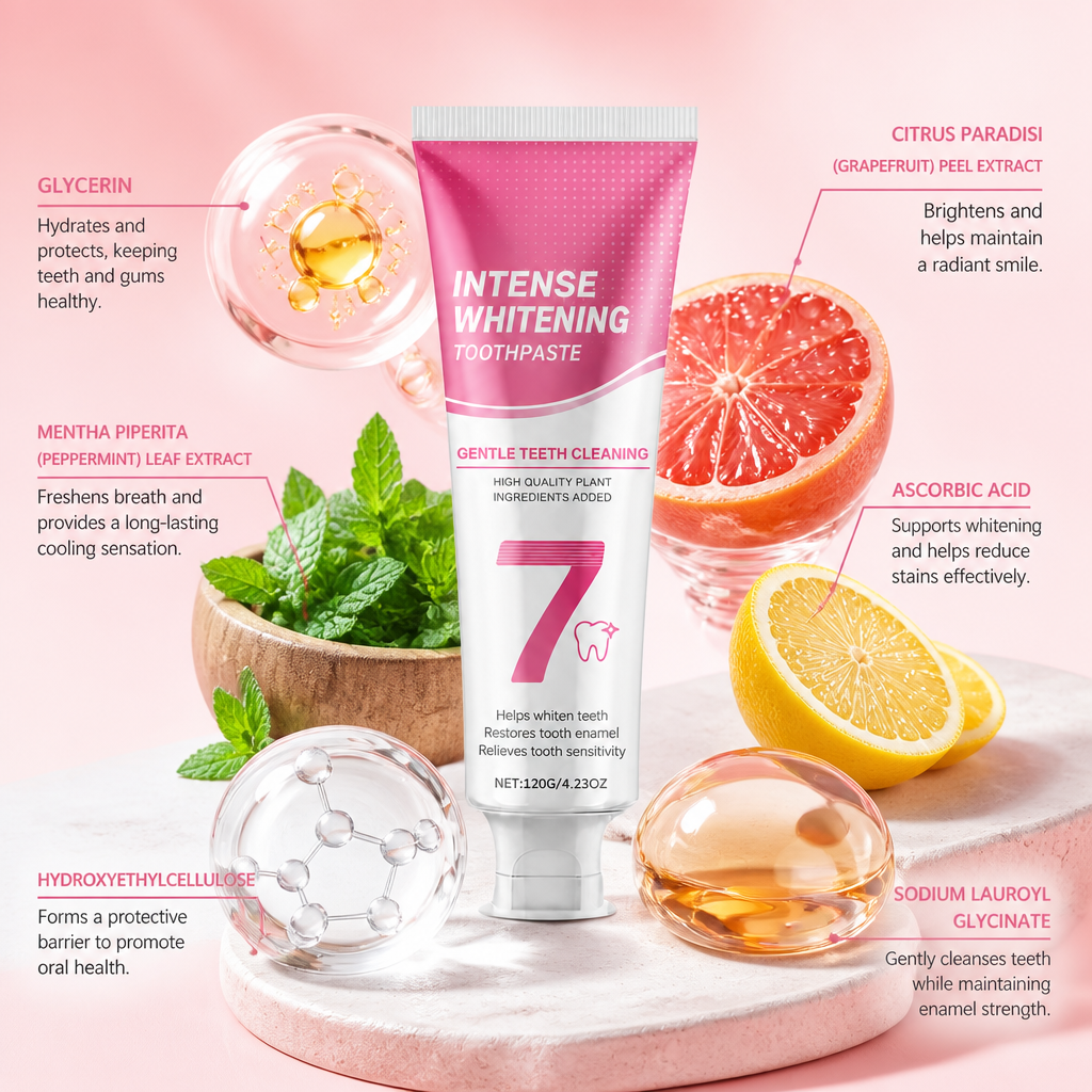 Intense Whitening Toothpaste – Gentle Formula for a Fresher Smile