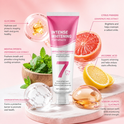 Intense Whitening Toothpaste – Gentle Formula for a Fresher Smile