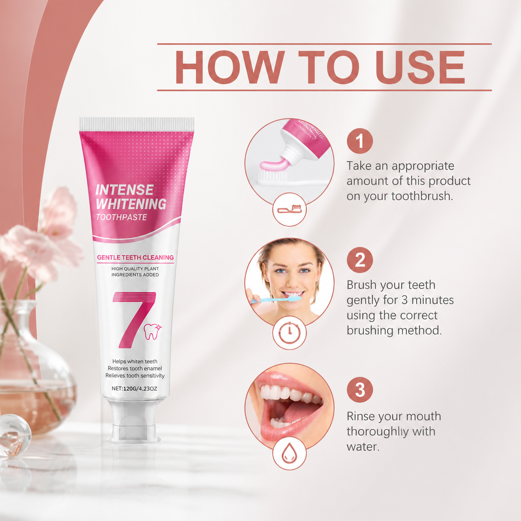 Intense Whitening Toothpaste – Gentle Formula for a Fresher Smile