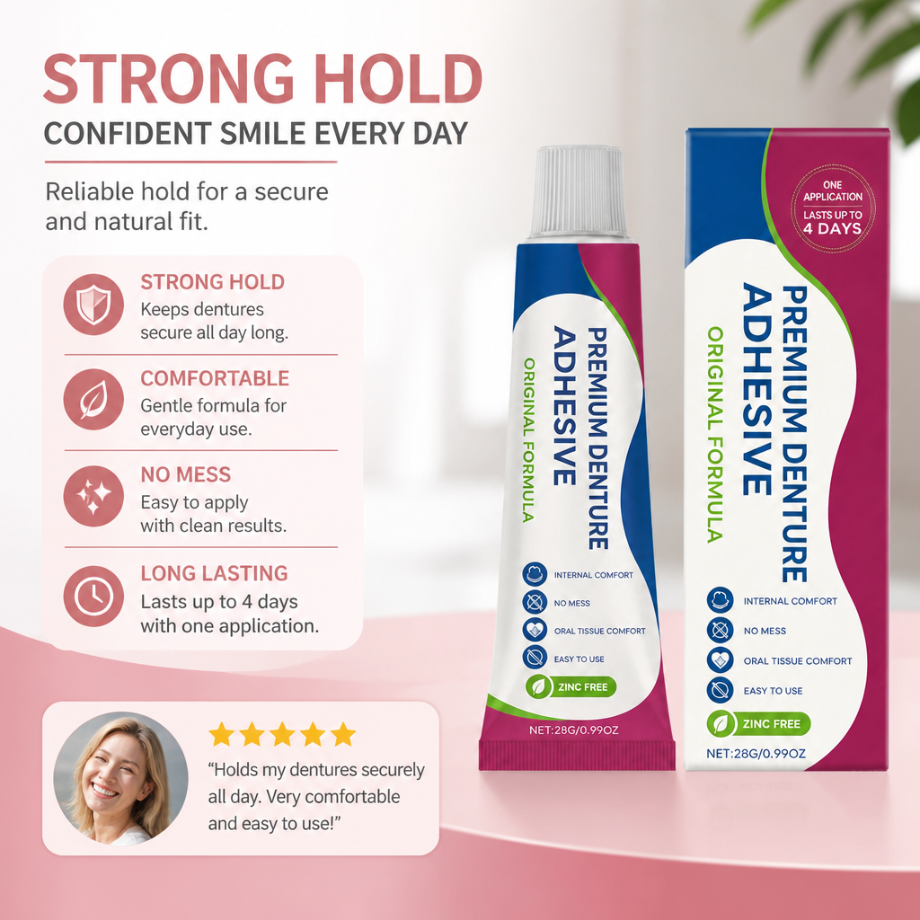 Denture Adhesive Cream – Strong Hold For Comfortable Daily Wear