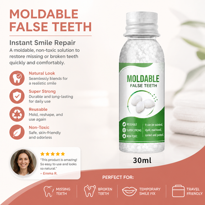 Moldable Denture Repair Material – Custom Fit Temporary Tooth Solution