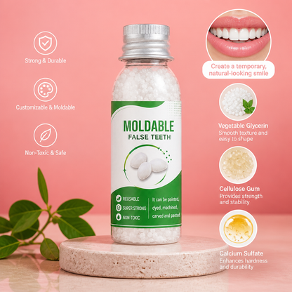 Moldable Denture Repair Material – Custom Fit Temporary Tooth Solution