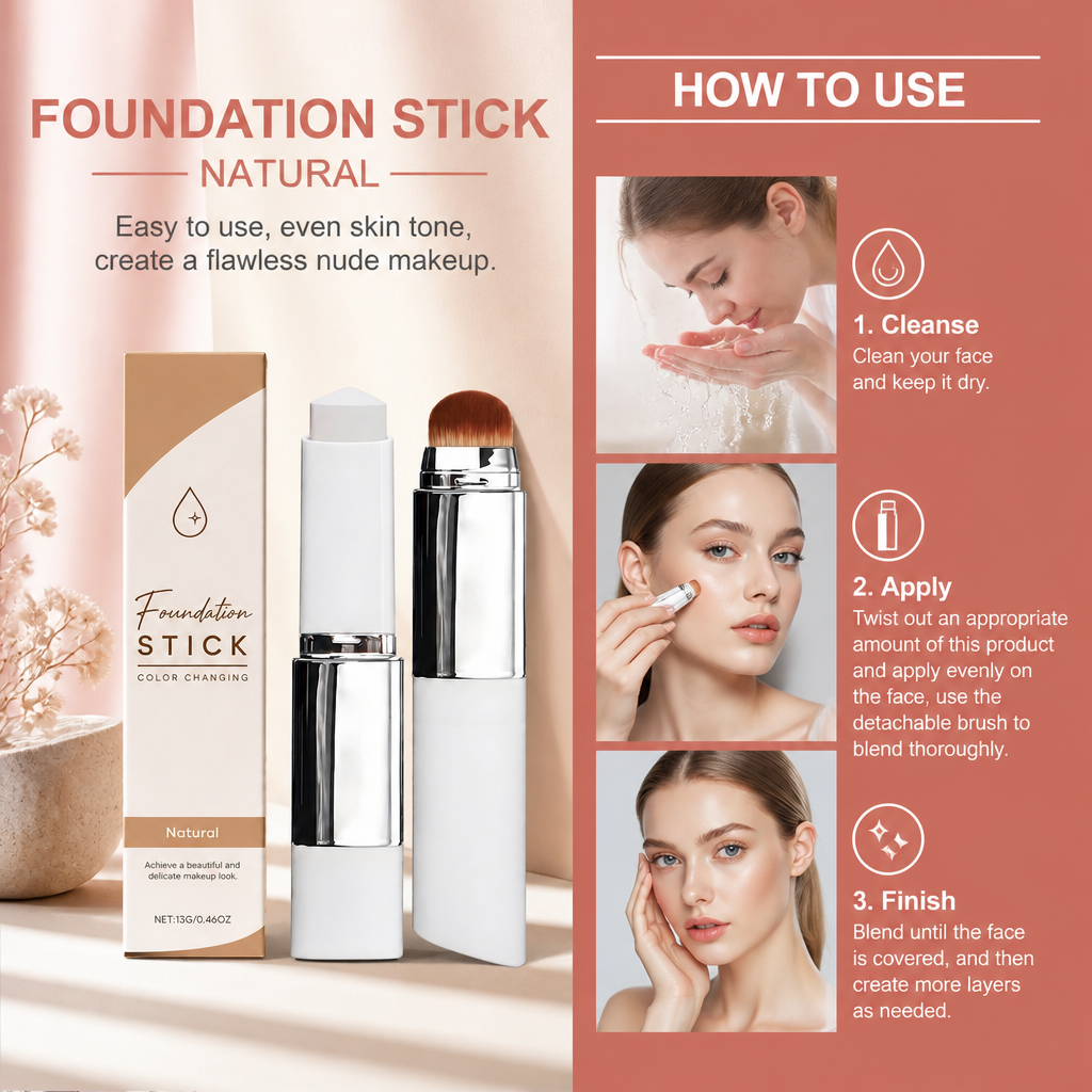 Natural Foundation Stick – Smooth Coverage With Hydrating Finish