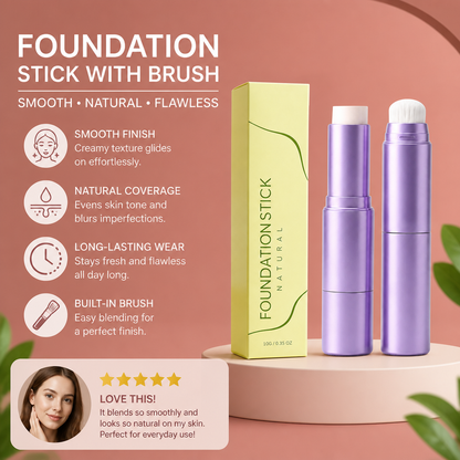 Foundation Stick With Brush – Smooth Natural Coverage For Everyday Makeup